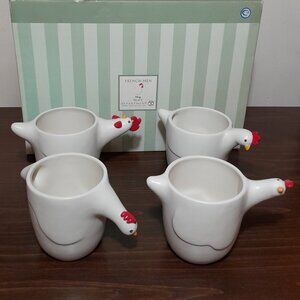 Dept 56 French Hen Mug Set 2004 Country Farmhouse Chicken